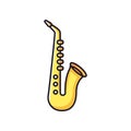 Saxophone RGB color icon Royalty Free Stock Photo