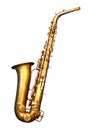 Saxophone Saxophone on the white background