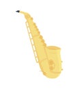 Saxophone semi flat color vector object