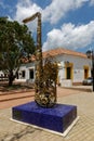 Saxophone statue in Mompox, Colombia