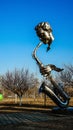 Saxophone statue,