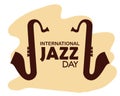 Saxophones instruments to international jazz day