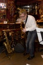 Saxophonist, musician pop group cocktail, Alexander Mazurov Royalty Free Stock Photo