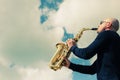 Saxophonist Royalty Free Stock Photo