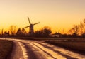 Saxtead Green Windmill at dusk