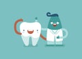 Say hi of dental family,dentist and tooth Royalty Free Stock Photo