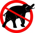 Say NO! to animals in circuses. ban circus animals using a. elephant. prohibition sign