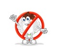 Say no to cotton mascot. cartoon vector