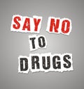Say no to drugs poster Royalty Free Stock Photo