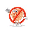 Say no to ear mascot. cartoon vector