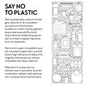 Say no to plastic banner with single-use plastics linear icons