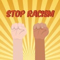 Say no to racism illustration vector