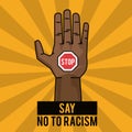 Say no to racism stop poster campaign
