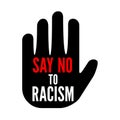 Say no to racism symbol Royalty Free Stock Photo