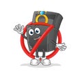 Say no to ring box mascot. cartoon vector