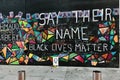 `Say Their Name Black Lives Matter` mural in downtown Portland, Oregon