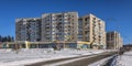 SAYANSK, IRKUTSK/RUSSIA - FEBRUARY 26: Nine-residential complex