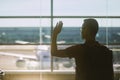 Saying goodbye at airport Royalty Free Stock Photo