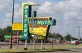 Western Motel retro sign Sayre, Oklahoma, USA