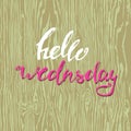 Says letterin hello wednsday vector illustration