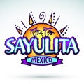 Sayulita Mexico - vector icon, emblem design