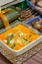 Close-Up Sayur Lodeh Jipan in Woven Bamboo Hamper Royalty Free Stock Photo