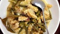 Sayur lodeh is a traditional Indonesian food. This vegetable is like a mixture of various kinds of vegetables cooked together.