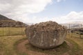 Saywite archaeological zone, a kind of stone plan or sketch made by Inca architects to control the hydraulic works Royalty Free Stock Photo