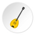 Saz baglama music instrument icon circle