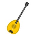 Saz baglama music instrument icon isolated