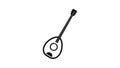 Saz turkish music instrument icon animation