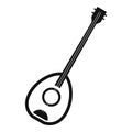 Saz turkish music instrument icon, simple style