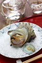 Sazae no tsuboyaki, grilled horned turban shell