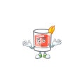 Sazerac alcohol cartoon character with grinning mascot