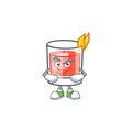 Sazerac alcohol cartoon character with smirking mascot