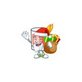 Sazerac santa bring gift character on the a cartoon