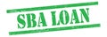 SBA LOAN text on green grungy lines stamp