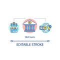 SBA loans concept icon