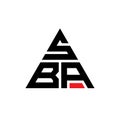 SBA triangle letter logo design with triangle shape. SBA triangle logo design monogram. SBA triangle vector logo template with red