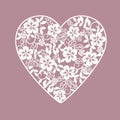 Background with hearts from flowers Royalty Free Stock Photo