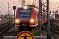 Sbahn train in the evening Royalty Free Stock Photo