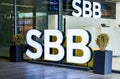 SBB branch office in Belgrade, Serbia. Serbia Broadband Cable television company office. Royalty Free Stock Photo