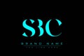 SBC abstract letter logo design Royalty Free Stock Photo