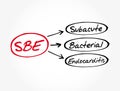 SBE - Subacute Bacterial Endocarditis acronym Royalty Free Stock Photo