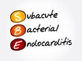 SBE - Subacute Bacterial Endocarditis acronym, medical concept Royalty Free Stock Photo