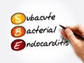 SBE - Subacute Bacterial Endocarditis acronym Royalty Free Stock Photo