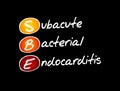 SBE - Subacute Bacterial Endocarditis acronym