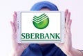 Sberbank of Russia logo Royalty Free Stock Photo