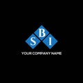 SBI letter logo design on BLACK background. SBI creative initials letter logo concept. SBI letter design