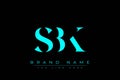 SBK abstract letter logo design Royalty Free Stock Photo
